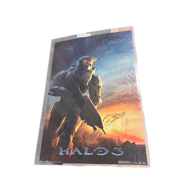 Halo 3 Video Game Poster with Plexi Glass Front (Aprox 36" x 24")