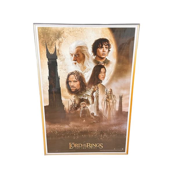 Lord of The Rings The Two Towers Movie Poster (Aprox 36" x 24") Plexi Glass Front w/ Backing