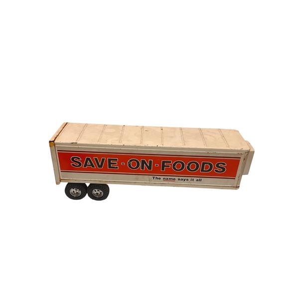 Vintage Save On Food 18 Wheeler Trailer Model (Aprox 15" x 3.5")