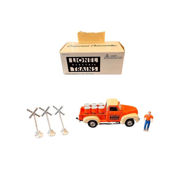 Lionel Trains X Eastwood Automobilia Model: Chevrolet C3100 Pick Up Truck With Oil Drums, Railroad C