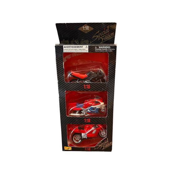Maisto 1/18 Special Edition Die-Cast Motocycle Set (Honda,BMW,Yamaha)