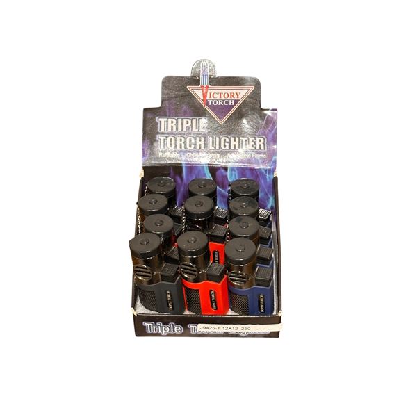 Group of 11 Victory Triple Torch Lighters