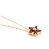 Image 2 : Plated 18KT Yellow Gold 0.85cts Garnets and Diamond Necklace