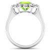 Image 4 : 14KT White Gold 1.85ctw Peridot and Diamond Ring