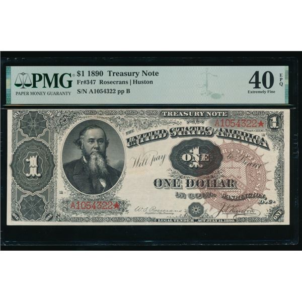 1890 $1 Treasury Note PMG 40EPQ