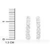 Image 3 : Plated Rhodium and Sterling Silver 0.51ctw Diamond Earrings