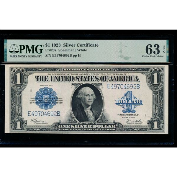 1923 $1 Silver Certificate PMG 63EPQ