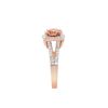 Image 3 : 14KT Rose Gold 1.74ct Morganite and Diamond Ring