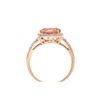 Image 4 : 14KT Rose Gold 1.74ct Morganite and Diamond Ring