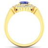 Image 4 : 14KT Yellow Gold 1.09ct Tanzanite and Diamond Ring
