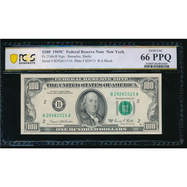 1969C $100 New York FRN PCGS 66PPQ