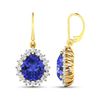 Image 4 : 14KT Yellow Gold 2.88ctw Tanzanite and Diamond Earrings