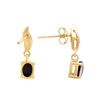 Image 2 : Plated 18KT Yellow Gold and Sterling Silver 0.51ctw Opal Earrings