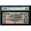Image 1 : 1864 $10 T-68 Confederate PMG 64EPQ