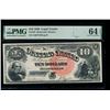 1880 $10 Jackass Legal Tender Note PMG 64EPQ