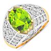 Image 1 : 14KT Yellow Gold 2.3ctw Peridot and Diamond Ring