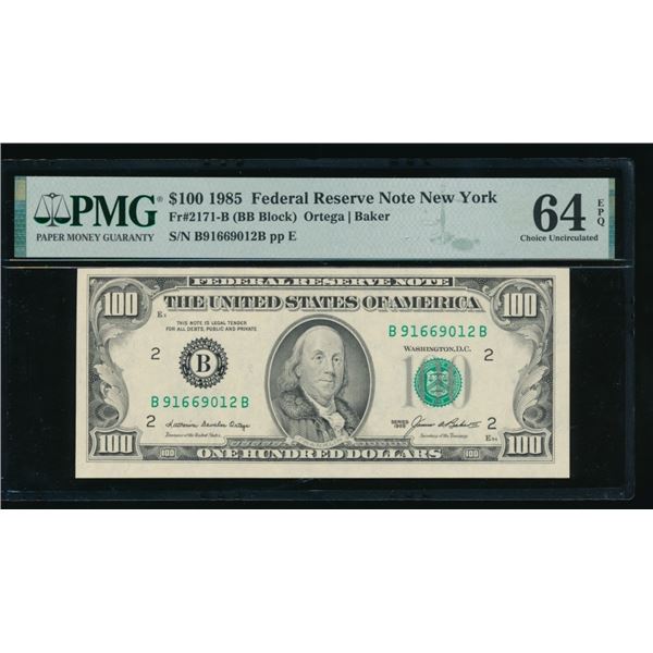 1985 $100 New York FRN PMG 64EPQ