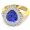 Image 3 : 14KT Yellow Gold 2.97ctw Tanzanite and Diamond Ring