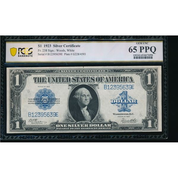 1923 $1 Silver Certificate PCGS 65PPQ