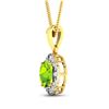 Image 3 : 14KT Yellow Gold 2.02ctw Peridot and Diamond Pendant