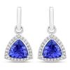 14KT White Gold 3.86ctw Tanzanite and White Diamond Earrings