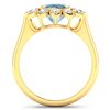 Image 4 : 14KT Yellow Gold 1.9ctw Aquamarine and Diamond Ring