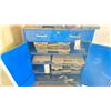 Image 1 : BLUE METAL TOOL BOX WITH CONTENTS. PRO-SET R-134A RETROFIT KIT, PILES OF A/C HOSE COMPONENTS, TEST