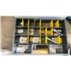 Image 6 : BLUE METAL TOOL BOX WITH CONTENTS. PRO-SET R-134A RETROFIT KIT, PILES OF A/C HOSE COMPONENTS, TEST