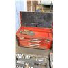 Image 4 : GROUP LOT OF PAINTED BEECH TOOL BOX AND MISC SOCKETS