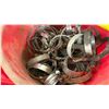 Image 2 : BUCKET OF HOSE CLAMPS AND THERMOSTATS, ETC