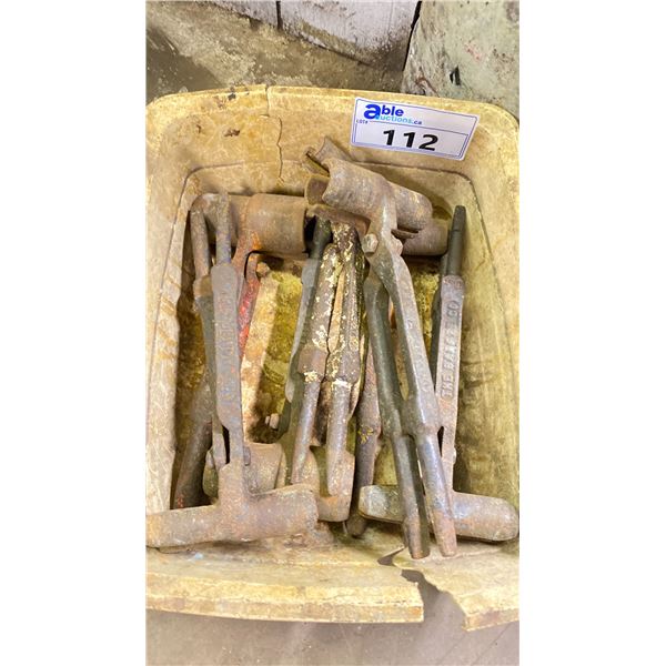 BIN OF PIPE EXPANSION TOOLS