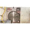 Image 2 : CONTENTS OF PEG BOARD. WORK LIGHT, 2 AUTOMATIC WELDING MASKS, SAW BLADES 10", CLAMPS, WHEEL PULLER