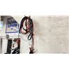 Image 3 : CONTENTS OF WALL-INC BOOSTER CABLES X 2, CHAINS, AIR HOSE, SHACKLES, HOOKS