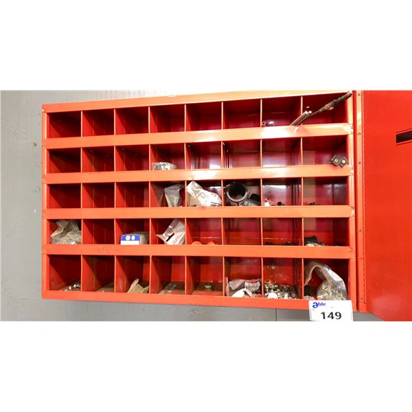 WURTH PARTS BIN-WALL MOUNTED WITH CONTENTS 34X22"