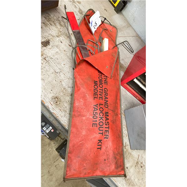 GRAND MASTER LOCKOUT TOOL KIT MODEL YA501E WITH SLIM JIM AND OTHER ACCESSORIES