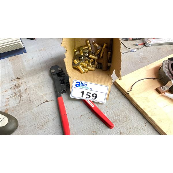 PLUMBING CRIMP TOOL, CRIMP, AND PEX FITTINGS
