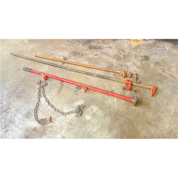 AUTOBODY MANUAL DENT PULLER AND TWO BAR CLAMPS