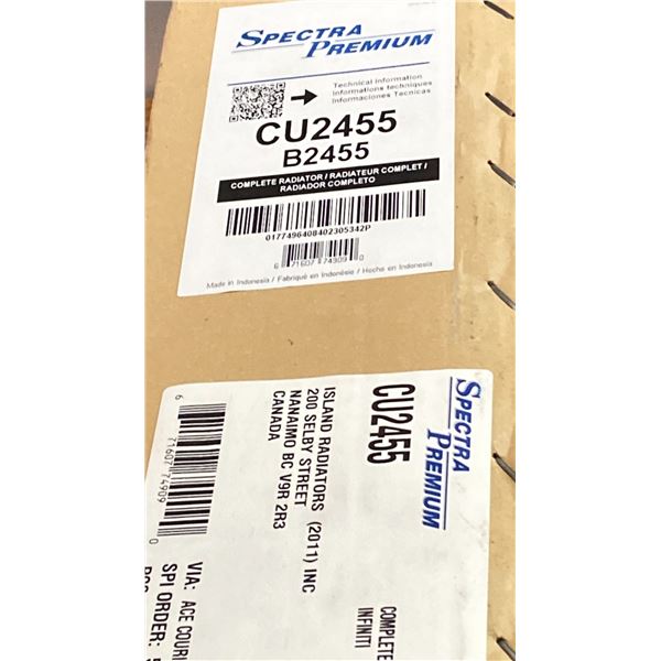 SPECTRA PREMIUM CU2455 COMPLETE INFINITY RADIATOR