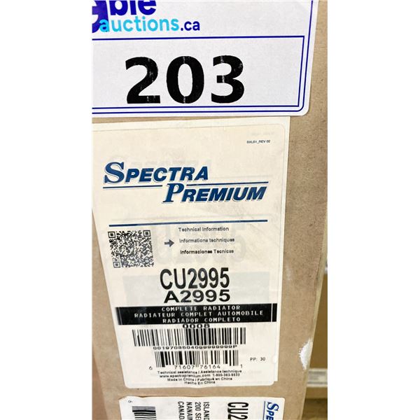SPECTRA PREMIUM CU2995 AUDI/VW COMPLETE RADIATOR