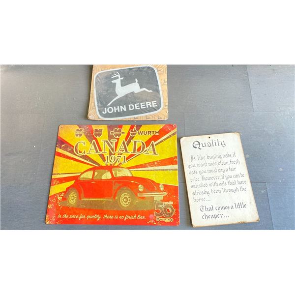 GROUP LOT 3 SIGNS. JD, CANADA, QUALITY