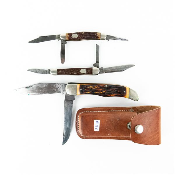 3 Vintage Camillus New York Knives