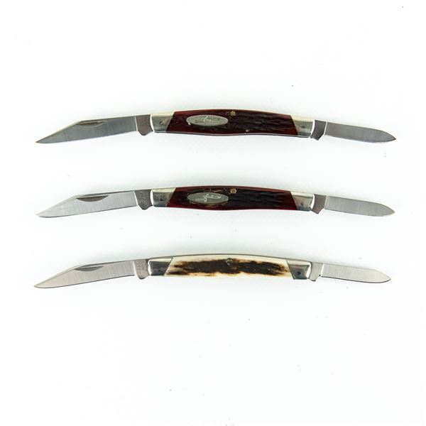3 Vintage Buck USA Model 309 Pocket Knives
