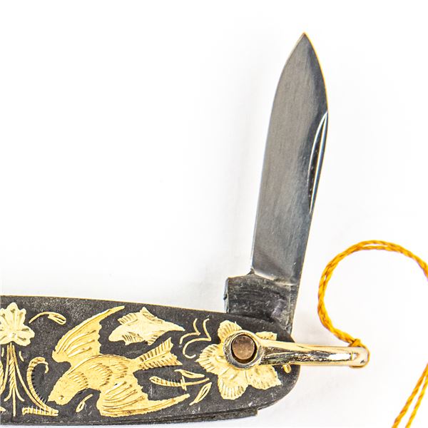 Toledo Spanish Inox/Gold Inlaid Pocket Knife