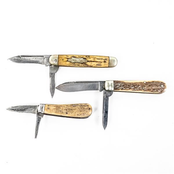 3 Antique Large Jack Knives