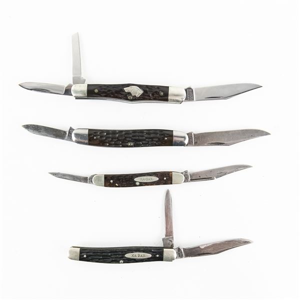 4 Vintage Ka-Bar Pocket Knives