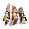 Image 20 : 3 Antique Deer hoof/ Stag Handle Knives