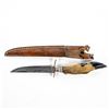 Image 2 : 3 Antique Deer hoof/ Stag Handle Knives