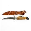 Image 8 : 3 Antique Deer hoof/ Stag Handle Knives