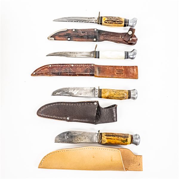 4 Antique Solingen Hunting Knives