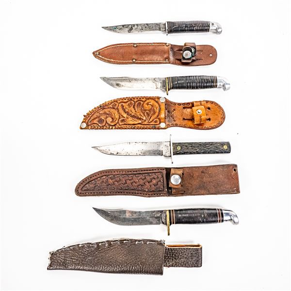 4 Antique Western Cutlery Hunting Knives